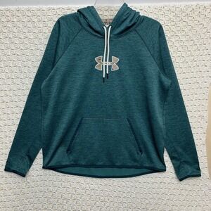 Under Armour Hoodie Pullover  Women's Sz Large‎ Loose Green Camo Long Sleeve